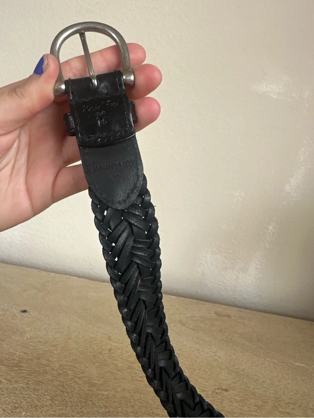 Vintage Marshall Field’s Women’s Black Woven Leather Belt
